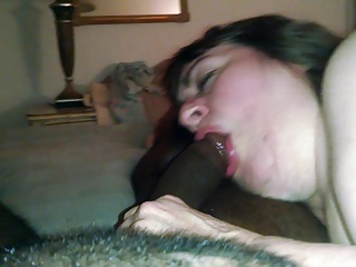 white bbw elder engulfing big black cock and acquire facial